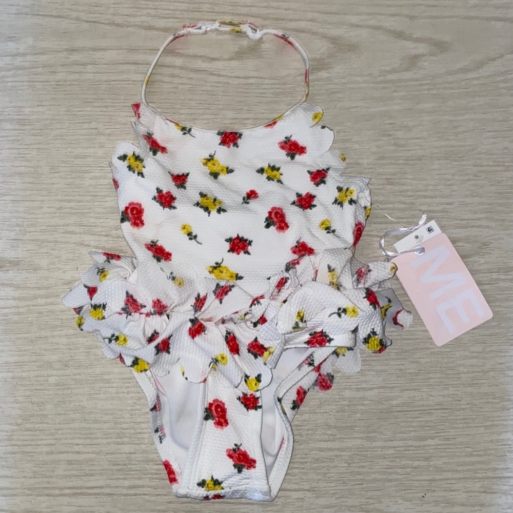 M&E Mila and Emma Floral Baby 1 Pc Outfit - 18 Mos